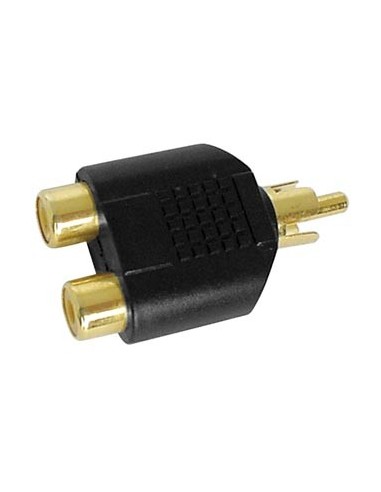 DUAL FEMALE RCA TO MALE RCA - GOLD