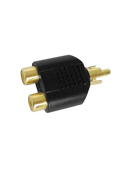 2 x CINCH-BUCHSE AUF CINCH-STECKER - VERGOLDET