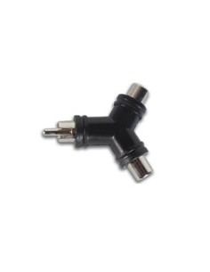 MANNELIJKE RCA PLUG NAAR 2 x VROUWELIJKE RCA PLUG