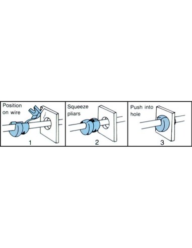 STRAIN RELIEF FOR FLAT CABLE / 3 x 5,6mm