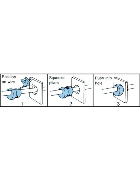 SERRE-CABLE POUR CABLES PLATS 3 x 5,6mm