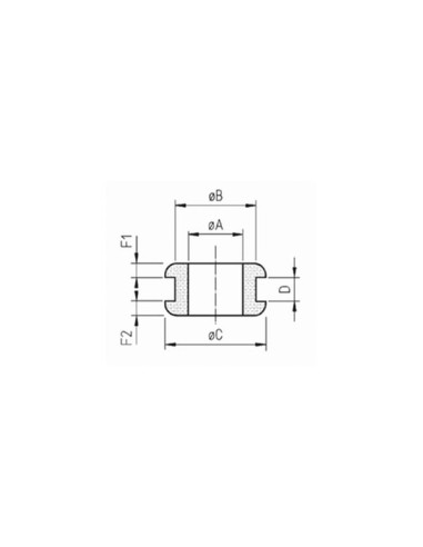 KABELDURCHFÜHRUNG FÜR FLACHKABEL / 3 x 5,6mm