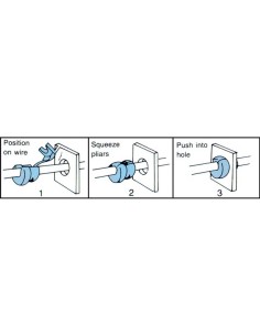SERRE-CABLE POUR CABLES PLATS 3 x 7,1mm 2
