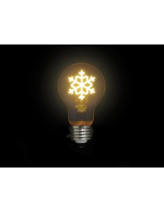 DECO BULB - christmas bulb snowflake - gold wire - 220-240 V 2