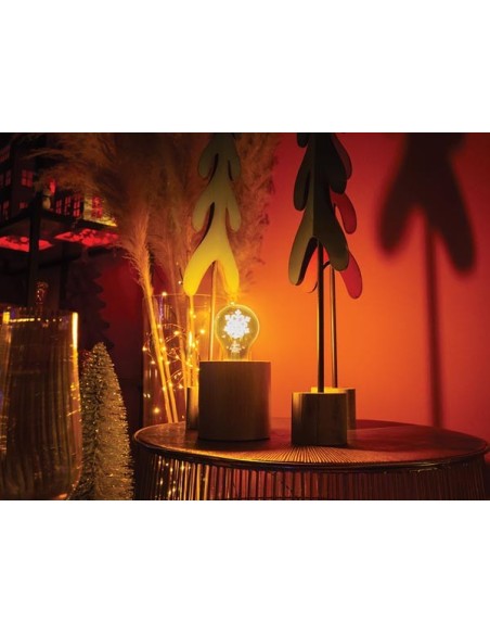 Deco bulb - LED-Leuchtmittel - Schneeflocke - goldfarbenes Filament - 220-240 V