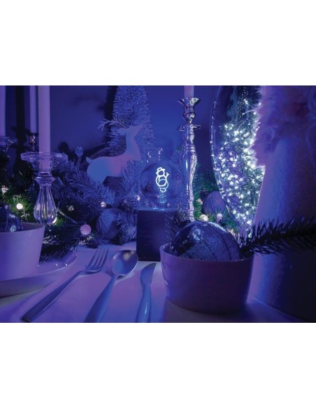 DECO BULB - christmas bulb snowman - gold wire - 220-240 V