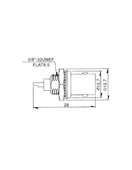 VROUWELIJKE BNC CONNECTOR VOOR CHASSIS