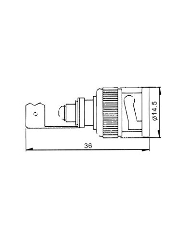 BNC MALE A SOUDER POUR CABLE 7mm