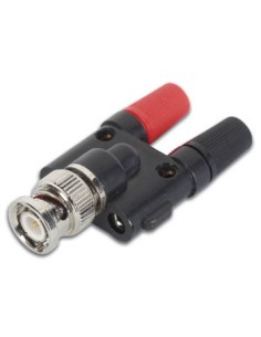 BNC MALE VERS 2 x FICHE BANANE 4mm