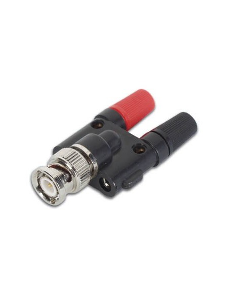 BNC MALE VERS 2 x FICHE BANANE 4mm