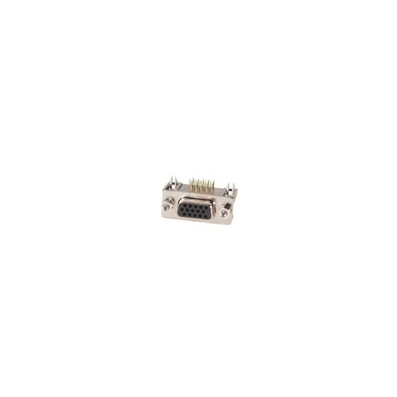 FEMALE 15-PIN SUB-D CONNECTOR - HIGH DENSITY - PCB MOUNTING