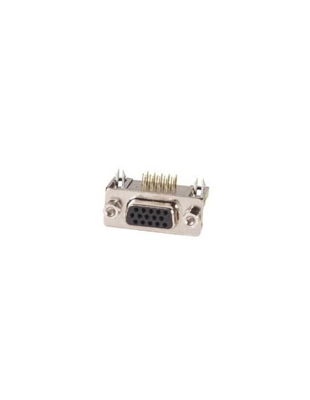 FEMALE 15-PIN SUB-D CONNECTOR - HIGH DENSITY - PCB MOUNTING