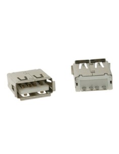 USB A VROUWELIJK, ENKELVOUDIGE CONNECTOR 180°, VOOR PCB