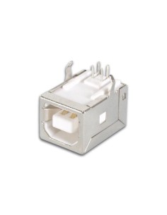 USB B VROUWELIJK, ENKELVOUDIGE CONNECTOR 90°, VOOR PCB
