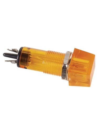 KONTROLL-LAMPE - ECKIG - GELB/ORANGE - 12 V - 11.5 x 11.5 mm