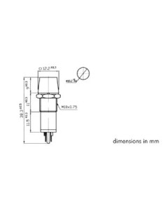 VOYANT CARRE 11.5 x 11.5mm 12V ORANGE 2