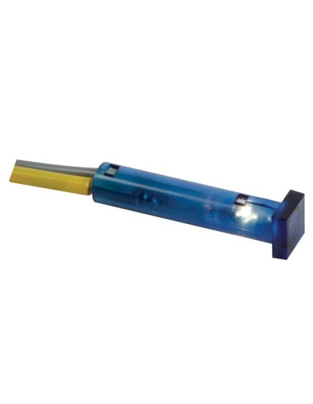 VIERECKIGE 7 x 7mm LED-SIGNALLEUCHTE 12V BLAU