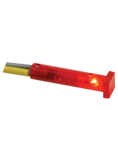 VIERKANTE SIGNAALLAMP 7 x 7mm 12V ROOD