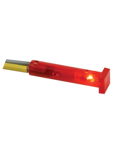 VOYANT CARRE 7 x 7mm 12V ROUGE