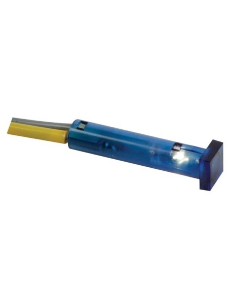 VIERECKIGE 7 x 7mm LED-SIGNALLEUCHTE 24V BLAU