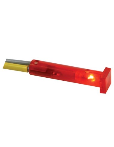 VOYANT CARRE 7 x 7mm 24V ROUGE