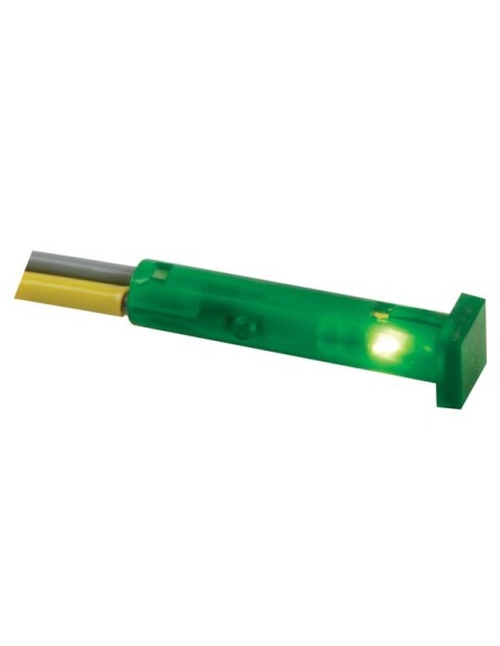 SQUARE 7 x 7mm PANEL CONTROL LAMP 24V GREEN