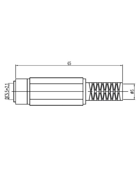 DC-BUCHSE 2.1mm x 5.5mm - PLASTIK