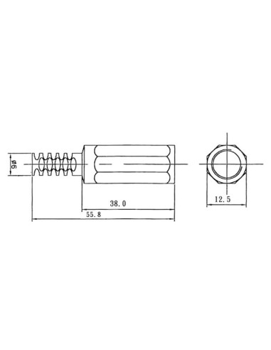 VROUWELIJKE DC VOEDINGSCONNECTOR 2.1mm x 5.5mm