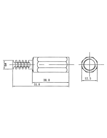 FEMALE DC PLUG 2.1mm x 5.5mm