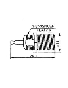 F-EINBAUBUCHSE MIT ISOLIERRING UND MUTTERN 2