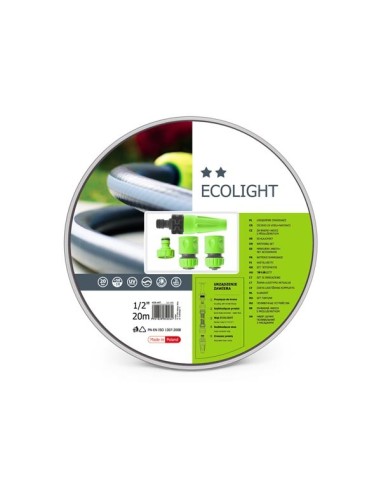 CELLFAST - ECOLIGHT SET - GARDEN HOSE 20 m - 4 NOZZLES - 1/2"