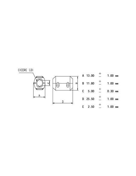 FILTER VOOR VOEDINGSKABELS Ø5.0mm