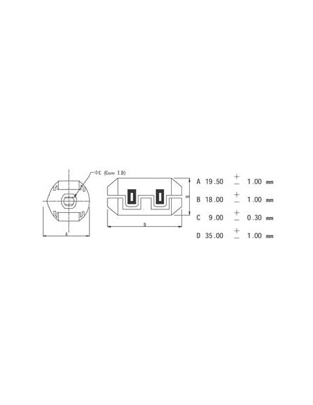 FILTER VOOR VOEDINGSKABELS Ø9.0mm