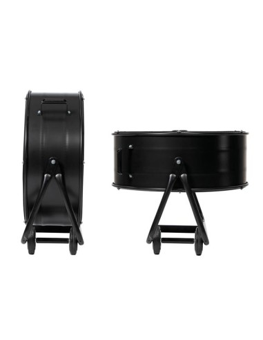 VLOERVENTILATOR - DRUM - METAAL - Ø 60 cm - ZWART
