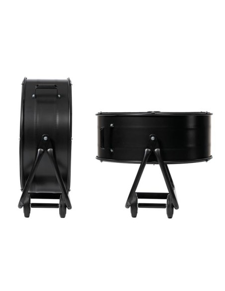 VLOERVENTILATOR - DRUM - METAAL - Ø 60 cm - ZWART