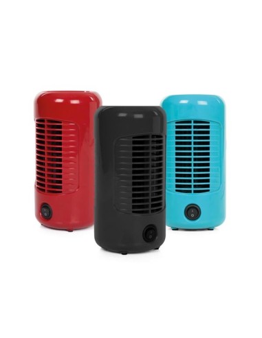 PRÉSENTOIR AVEC 3 VENTILATEURS - Ø 20 cm - ROUGE - NOIR - BLEU