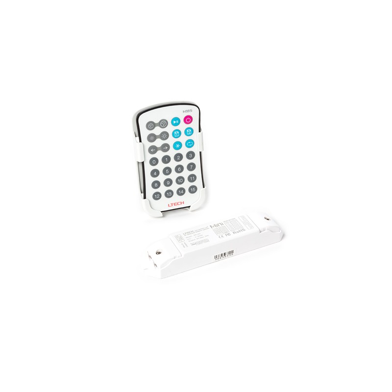CONTROLLER FOR PROFESSIONAL DIGITAL LED STRIPS - WITH RF REMOTE CONTROLLER