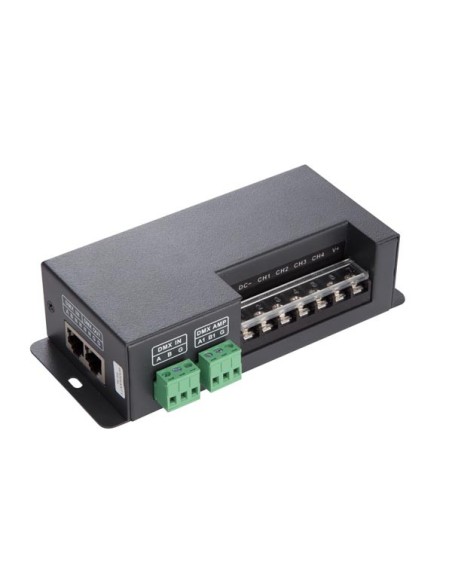 CONTRÔLEUR DMX HAUTE PUISSANCE POUR RUBANS LED - 4 CANAUX