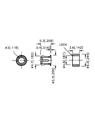 FASSUNG FÜR 3 mm LED-LAMPEN - 2 ST