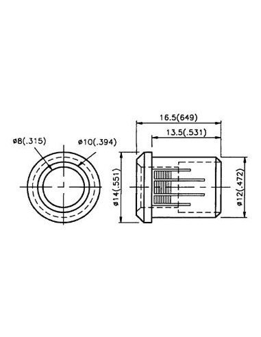 MONTAGECLIP VOOR LED 8mm (1 st.)