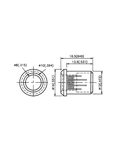 MOUNTING CLIP FOR LED 8mm (1pc)