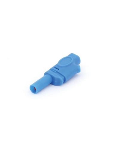 BANANA 4 mm - CON CONECTOR POSTERIOR PARA OTRA BANANA - COLOR AZUL (IEC1010)