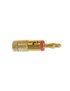 BANANA PLUGS 4mm GOLD - RED