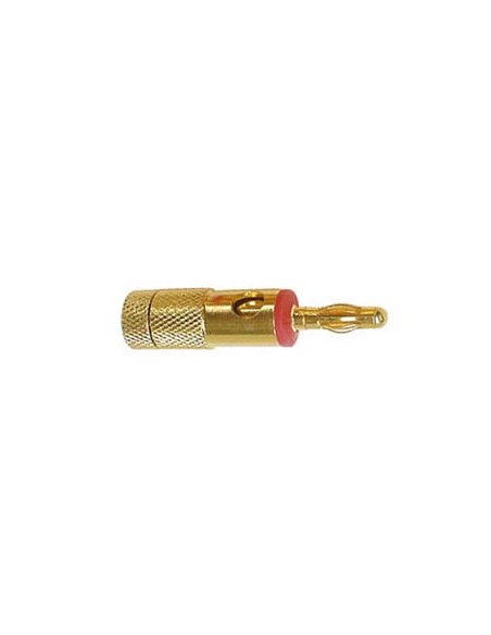 BANANA PLUGS 4mm GOLD - RED