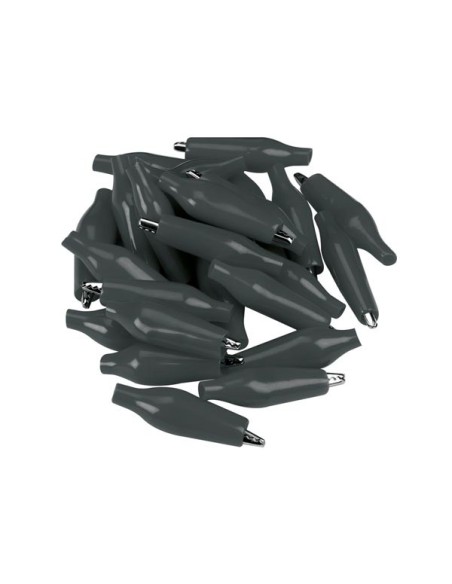 GEISOLEERDE KROKODILLENKLEM 27mm - ZWART