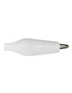 ALLIGATOR CLIP WITH BOOT 27mm - WHITE