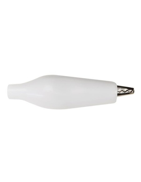 ALLIGATOR CLIP WITH BOOT 27mm - WHITE