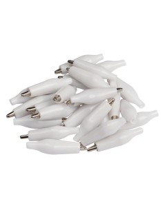 ALLIGATOR CLIP WITH BOOT 27mm - WHITE 2