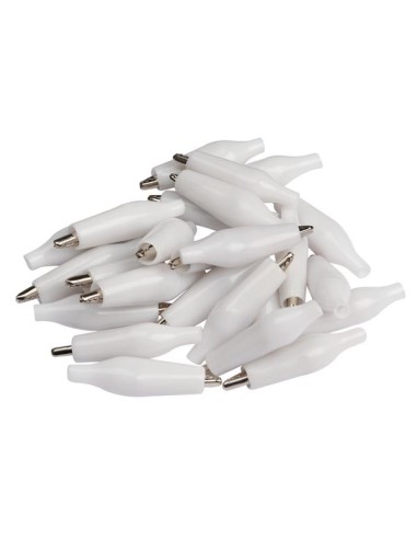 ALLIGATOR CLIP WITH BOOT 27mm - WHITE