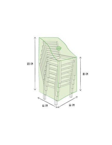 Buitenhoes voor stapelstoelen